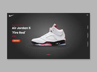 Nike Landing Page Concept design ecommerce footwear landing page nike nike air nike shoes ui ux web web design