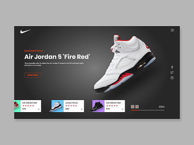 Nike Landing Page Concept design ecommerce footwear landing page nike nike air nike shoes ui ux web web design