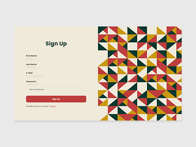 Sign Up Page daily ui sign up ui