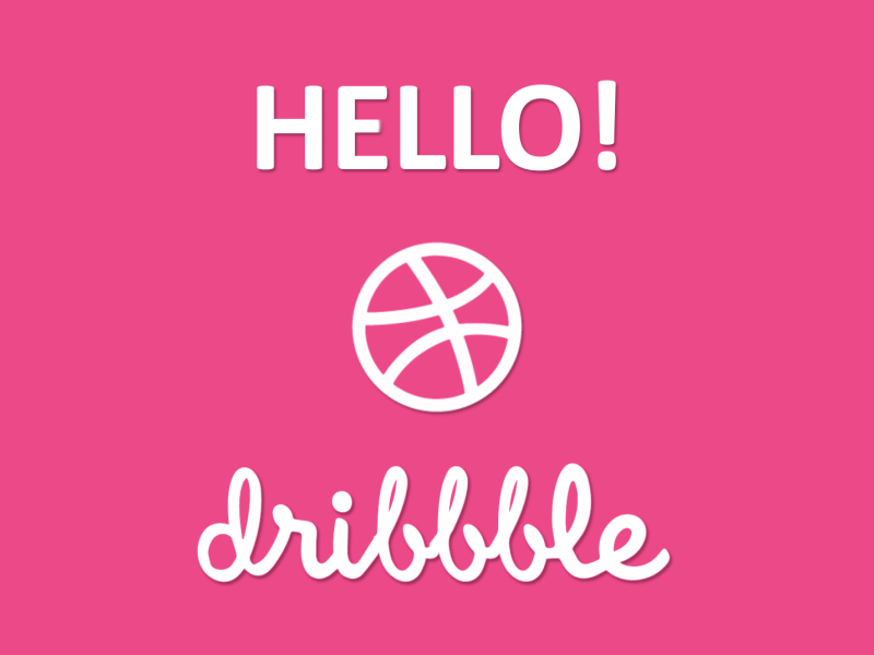 Hello Dribbble ! after effects animation debuts dribbble first first shot gif hello invitation invite shot thanks
