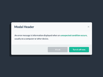 Modal Popup from Flat UI Pro