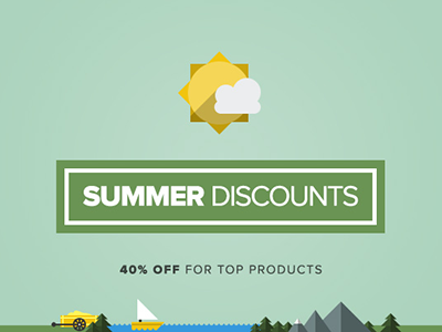 Promo Image for Summer Discounts flat flat design startup templates ui ui kit user interface web design