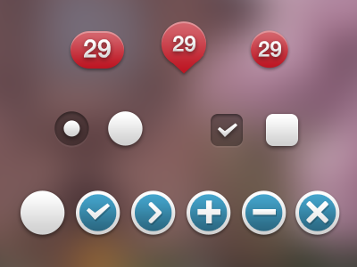 Free Controls Elements (PSD) apple buttons icons ipad iphone psd ui ui kit