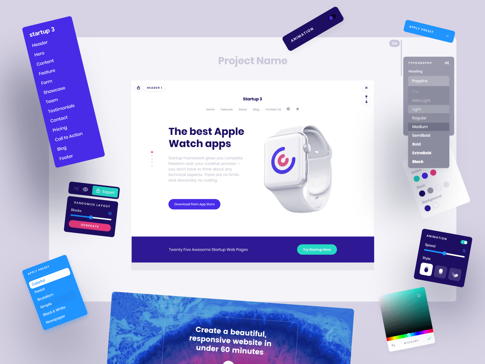 Startup 3 - Bootstrap builder by Designmodo on Dribbble