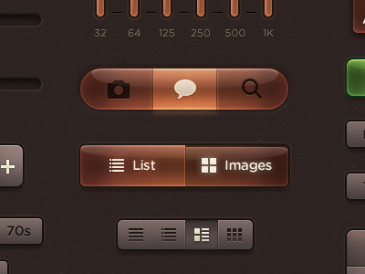 Dark Amber UI – Web User Interface Kit icons psd ui ui kit