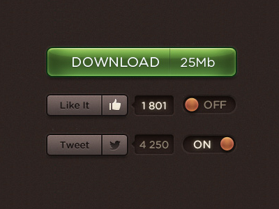 Download Button and Social Media Elements button download social media