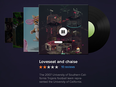 Vinyl Player with Covers psd ui ui kit user interface