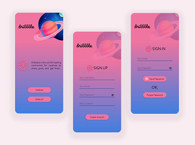 Sign Up Page Concept- Daily UI 001 app appdesign dailyui dailyui001 design graphic design illustration sighout signin ui