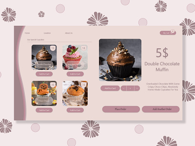 E-Commerce Shop Concept - Daily UI 012 cake cupcake dailyui dailyui012 design ecommerce graphic design illustration online onlinebusiness shopping ui uiux ux webdesign