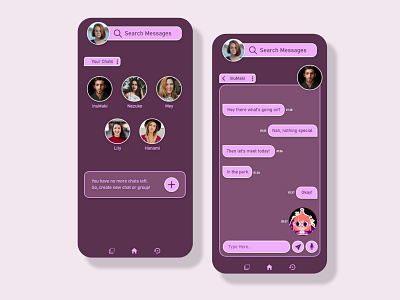 Direct Messaging Concept - Daily UI 013 app appdesign chatapp dailyui dailyui013 design directmessage graphic design illustration messaging ui uiux user ux