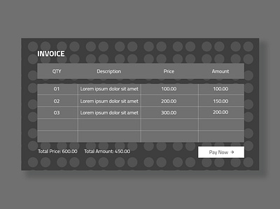 Invoice - Daily UI 046 app appdesign dailyui dailyui046 design graphic design invoice payment paynow ui uiux ux web webdesign