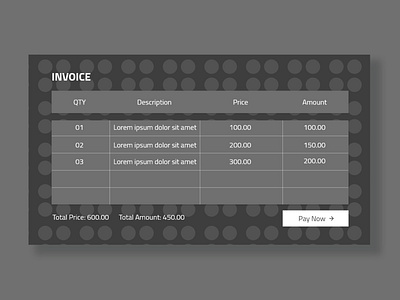 Invoice - Daily UI 046