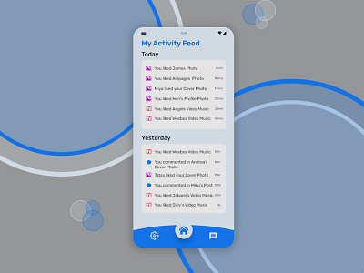 Activity Feed - Daily UI 047 activity activityfeed app appdesign dailyui dailyui047 design feed graphic design media ui uiux ux