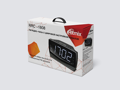 Дизайн упаковки радио-часов branding design graphic design упаковка этикетка