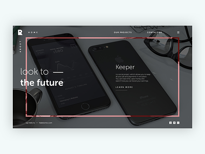 Concept of Agency website. agency design desktop future web