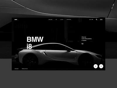 Rent bmw car design interface modern rent web web design website