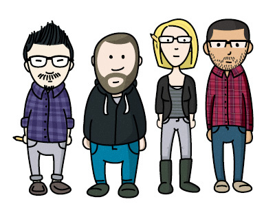 more team co workers illustration portraits team