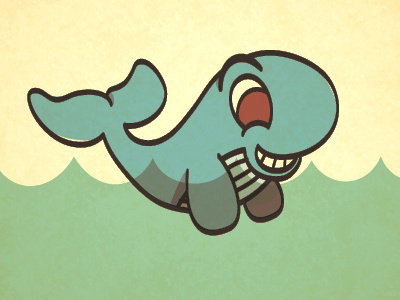 Whale cartoon illustration whale