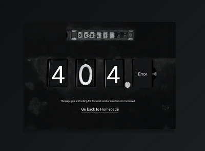 404-Error 008 dailyui dark design dri dribbble ui work
