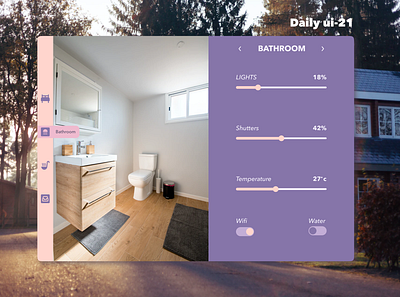 Daily UI-21 021 branding dailyui dashboard design home monitoring ui