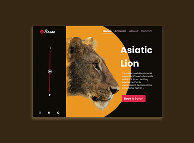 Sasan call to action dailyui design dribbble gir gujrat india lion sasan ui webpage