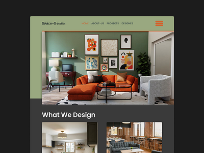 Space-Studio branding color dailyui dark design dribbble home house interior interiordesign kitchen logo nav bar nav links space ui