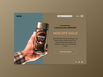 Nescafe Gold branding coffee colors dailyui dashboard design designer dribbble gold graphics logo nescafe ui ux webpage