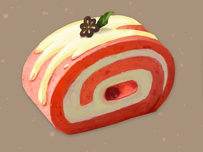 Sweet Roll cake desserts icon roll sweets