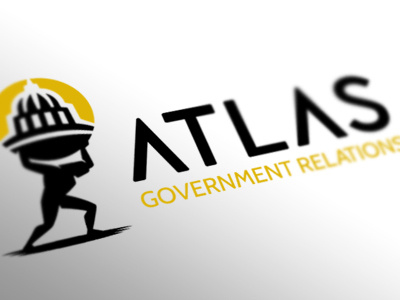 Atlas Government Relations logo design atlas capitol globe government lobbying firm