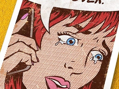 The breakup lichtenstein pop art vintage