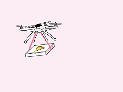 Pizza Drone drone future hopeful pink pizza technology