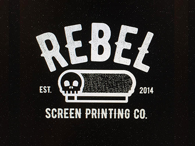 Rebel Screen Printing screenprinting skeleton skull squeegee