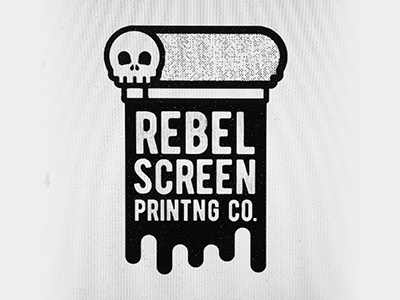Rebel Screen Printing screenprinting skeleton skull squeegee