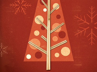 Christmas card for Japanese fast food