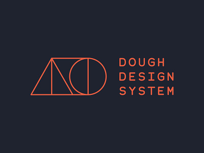 Dough Design System bauhaus branding design system designsystem designsystems logo monospace monospaced utilitarian