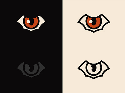 Wild Eye Logo Application bat eye flying eye icon logo wings