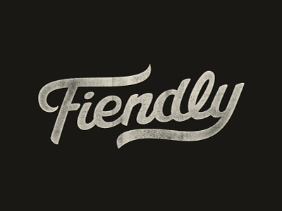 Fiendly Logo Revival black fiend fiendly handlettering lettering logo script