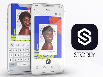 Storly App Design app design graphic design instagram ios minimalist mobile app motion graphics phone social media story story app telephone ui design ui ux