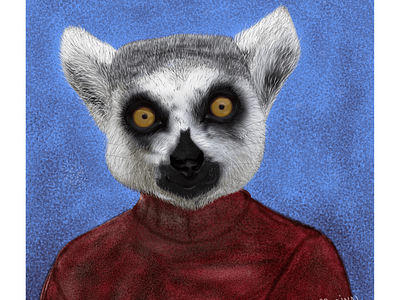 Lemur. Vector illustration. Adobe Illustrator.