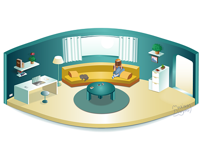 Isometry. Room. adobe illustrator apartments furniture home illustraion illustration interiors vector vector illustration window