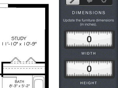 Dimensions dimensions ruler sizing ui