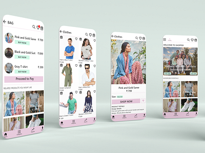Shopper- An ecommerce app UI design adobexd branding design ecommerce mockup shopping uidesign