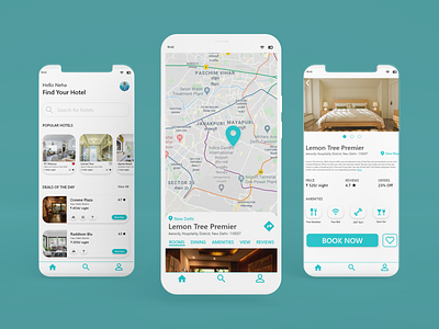 UI Design- Map branding dailyui dailyuichallenge google map graphic design hotel booking map mockup ui ui design uiux