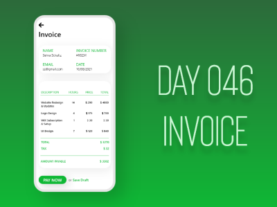 Invoice adobexd dailyui dailyuichallenge design ui