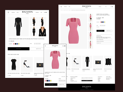 BALMAIN — E-Commerce Redesign Concept