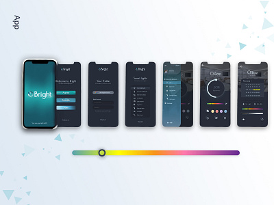 Smart Lighting App Ui - Bright Systems app branding design graphic design logo ui