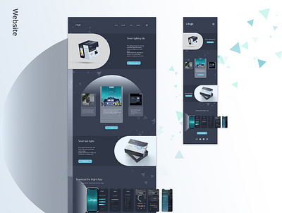 Website UI smart lighting app - Bright Systems app branding design graphic design ui vector