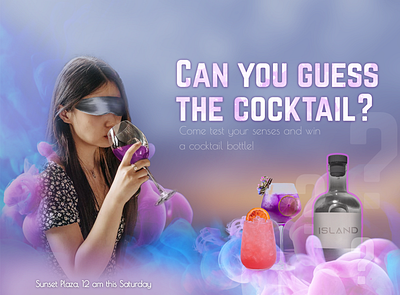 Island Cocktail Guessing Campaign ad branding design graphic design illustrator photoshop