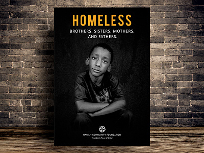 Hawaii Community Foundation: Homelessness Awareness Poster charity community emergency environmental families giving homeless homelessness housing non profit poster shelters