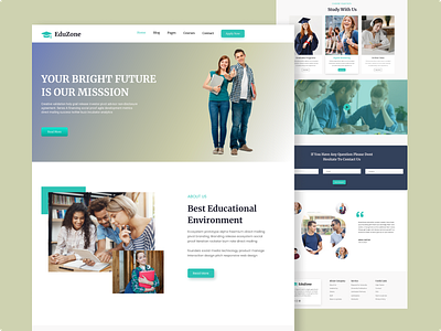 Education Landing Page clean colorful course dribbble education education website inspiration knowledge landing page design learn study ui ux usatoday website